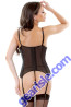 Anne Embroidered Corset G-String Tease B466
