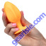 Anal Plug Silicone Cheeky Orange Suction Cup CalExotics in hand