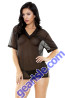 Brandy Mesh V-Neck Sleep Shirt G-string Sleep S163