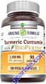 Turmeric Curcumin BioPerine 1500 Mg 180 Veggie Caps Amazing Formulas