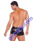 Wet Look Peek A Boo Shorts Allure Men back