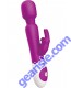 The Rabbit Wand Silicone Usb Rechargeable Dual Vibe Splashproof Deep Rose