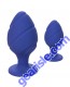Anal Plug Silicone Cheeky Purple Suction Cup CalExotics both