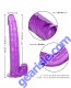 Dildo Size Queen 12" Flexible Life Like Feel CalExotics Purple details
