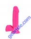 Neo Elite 8'' Silicone Dual Density Cock With Balls Neon Pink Dildo solo