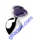 Anal Plug Medium Booty Sparks Gemstones Amethyst Heart Shaped side