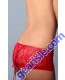 Stretch Lace Open Crotch Boyshort With Lace-Up Back Vx Intimate Lingerie 8045