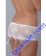 Stretch Lace Open Crotch Boyshort With Lace-Up Back Vx Intimate Lingerie 8045