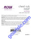 Chest Rub Relief 2 fl. oz. bottle back label