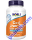 Cod Liver Oil, Extra Strength 1,000 mg 90 Softgels, front of bottle