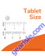 Folic Acid 800 mcg with Vitamin B-12 250 Tablets tablet size comparison chart