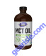MCT Oil Liquid in Glass Bottle 16 fl. oz., front of bottle