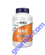 NAC 600 mg 250 Capsules, front of bottle