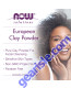 NOW Solutions, European Clay Powder, Pure Powder for a Detox Facial Cleansing Mask, 6-Ounce packet size comparison chart