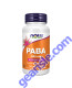 PABA 500 mg 100 Veg Capsules, front of bottle