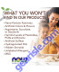 What you won’t find in NOW products – Virgin Coconut Cooking Oil, Organic 20 fl. oz.
