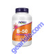 Vitamin B-50 mg 250 Veg Capsules, front of bottle