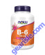 Vitamin B-6 100 mg 250 Veg Capsules, front of bottle
