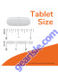 Vitamin C-1000 Complex 90 Tablets tablet size comparison chart
