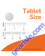 Vitamin C-500 Orange Chewable 100 Tablets product size comparison chart