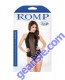 Halter Romper Sheer Center Mesh Panel Snap Closure Romp R507