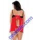 Cherry Bomb Split Cup Babydoll Open Panel Panty Set Risque Q165