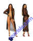 Elegant Moments Long Sleeve Dotted Mesh Robe Panty G String