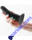 NS Colours Pleasures Thin Dildo Black 5" Silicone in hand