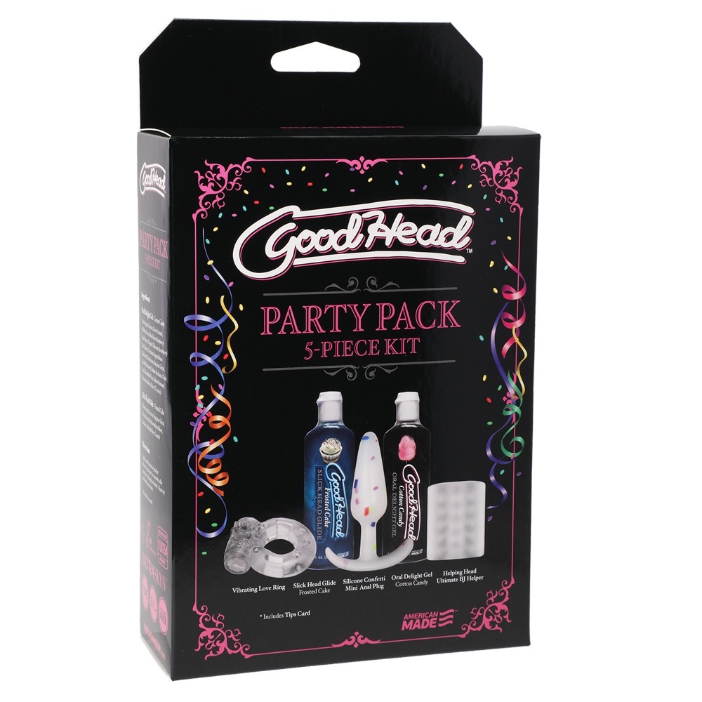 Doc Johnson Goodhead Party Pack 5-piece oral pleasure kit in packaging